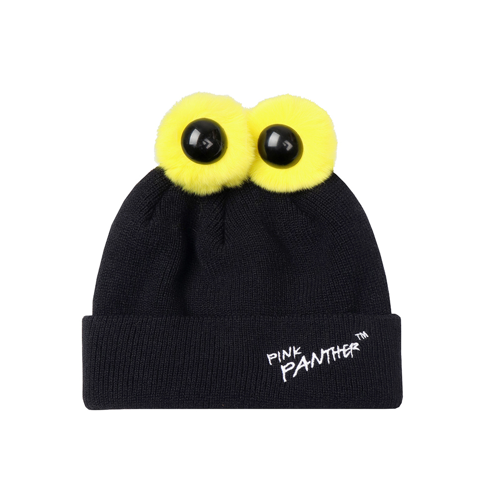 [FW19 Pink Panther] PP Eyes Beanie(Black) STEREO-SHOP