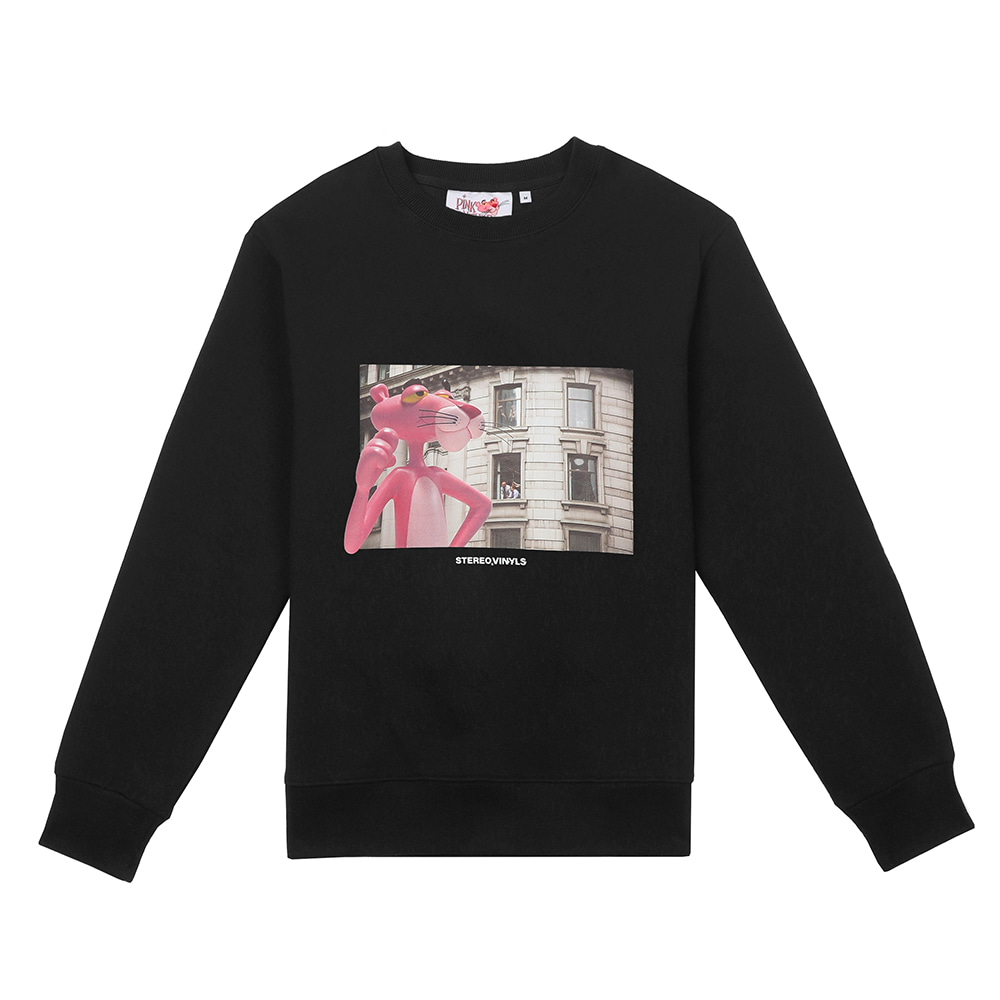 [FW19 Pink Panther] Picture Sweatshirts(Black) STEREO-SHOP