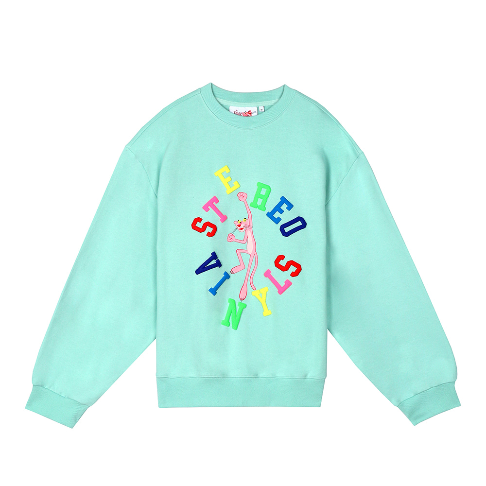 [FW19 Pink Panther] Jumping PP Sweatshirts(Mint) STEREO-SHOP