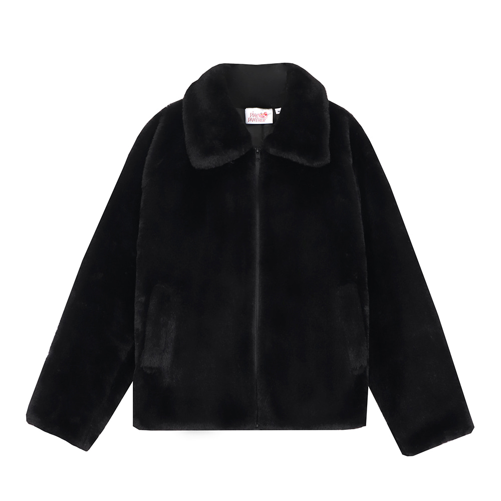 [FW19 Pink Panther] Faux Fur Jacket(Black) STEREO-SHOP