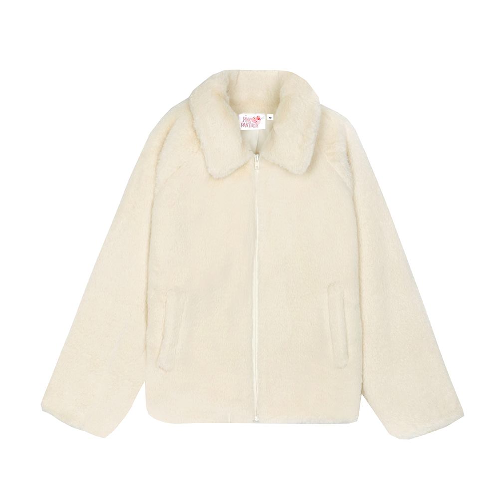 [FW19 Pink Panther] Faux Fur Jacket(Ivory) STEREO-SHOP