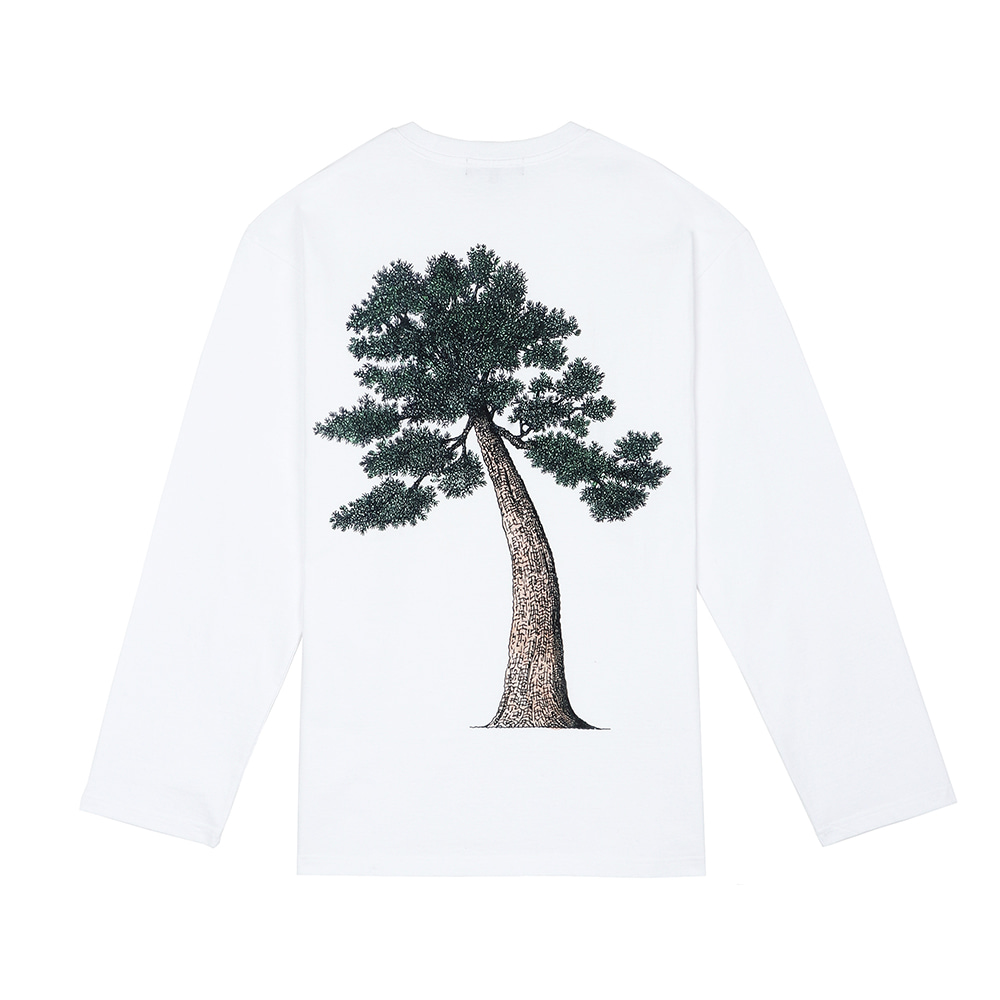 [SS18 Thibaud] Pine Tree Long Sleeve(White) STEREO-SHOP