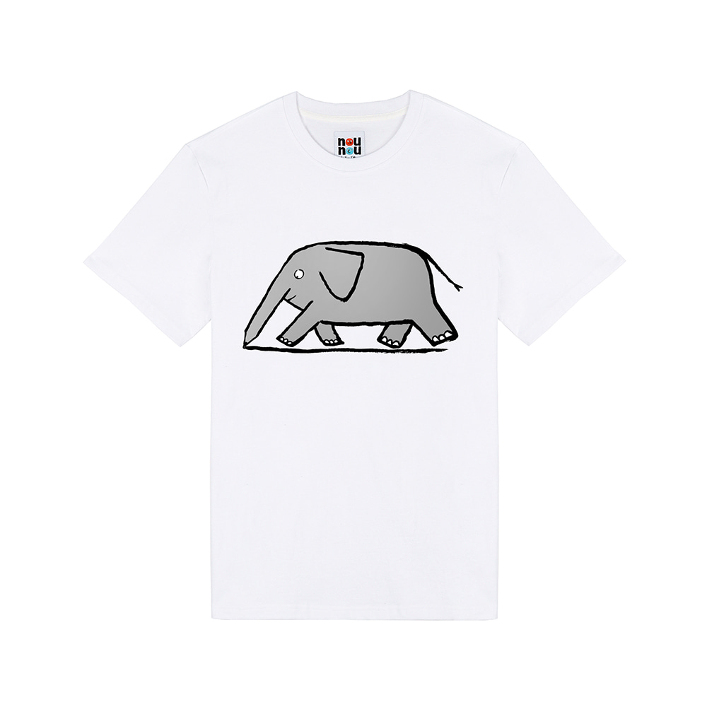 [SS18 NOUNOU] Elephant T-Shirts(White) STEREO-SHOP