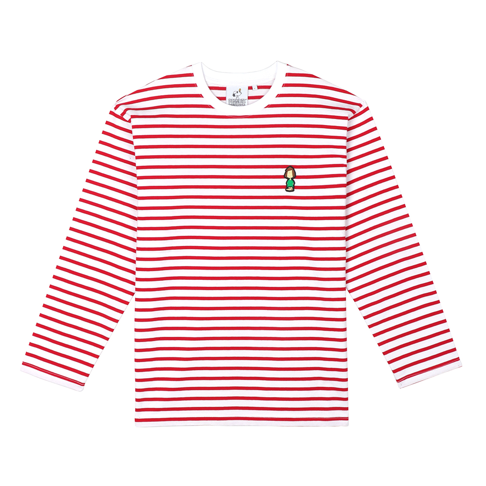 [FW18 Peanuts] Stripe Roundneck Long Sleeve(Red) STEREO-SHOP
