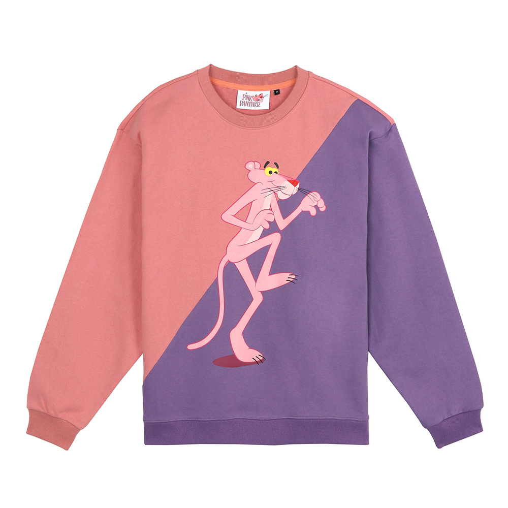 [FW18 Pink Panther] Block Sweatshirts(Lavender) STEREO-SHOP