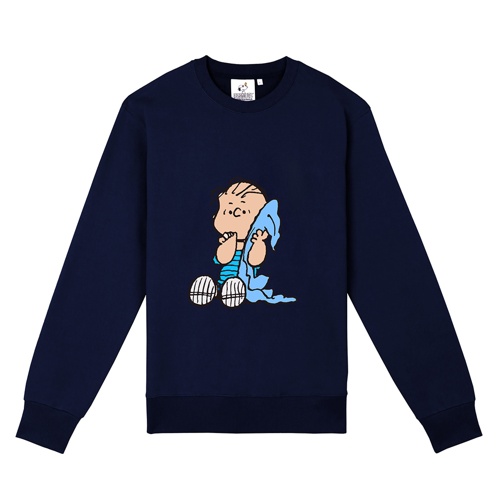[FW18 Peanuts] Peanuts Sweatshirts(Navy) STEREO-SHOP