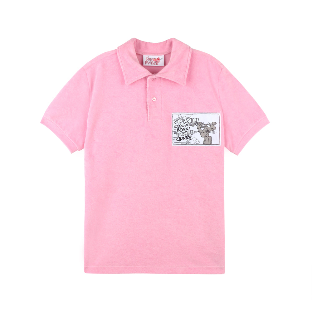 [SS19 Pink Panther] Towel Fabric Collar Shirts(Pink) STEREO-SHOP