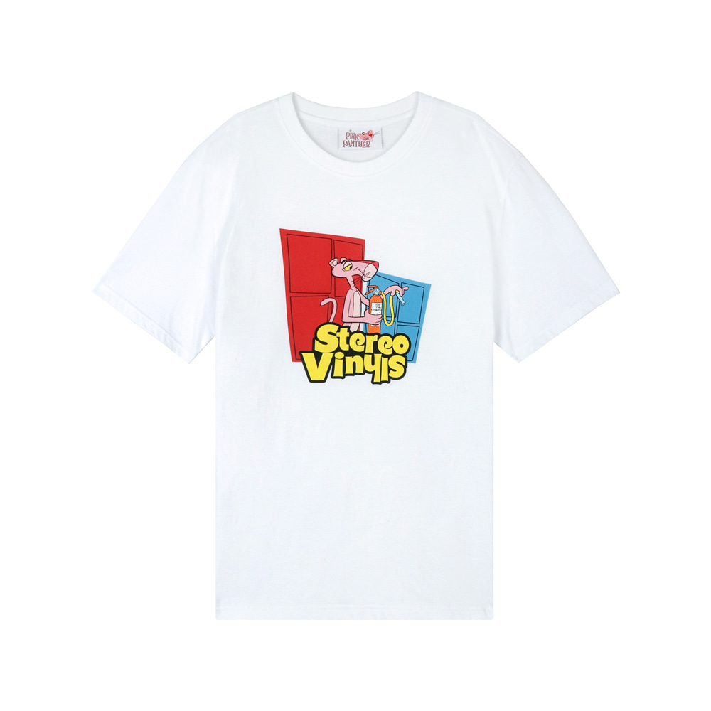[SS19 Pink Panther] PP Vintage T-Shirts(White) STEREO-SHOP