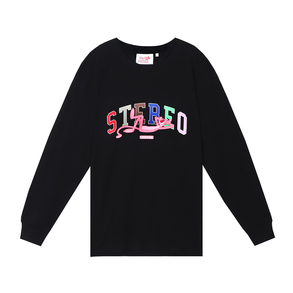 [FW19 Pink Panther] Stereo Logo Long Sleeve(Black) STEREO-SHOP