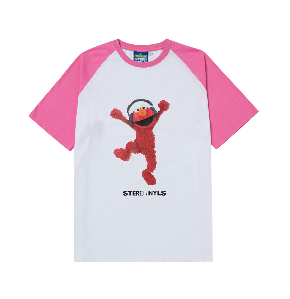 [SS20 SV X Sesame Street] Raglan T-Shirts(Pink) STEREO-SHOP