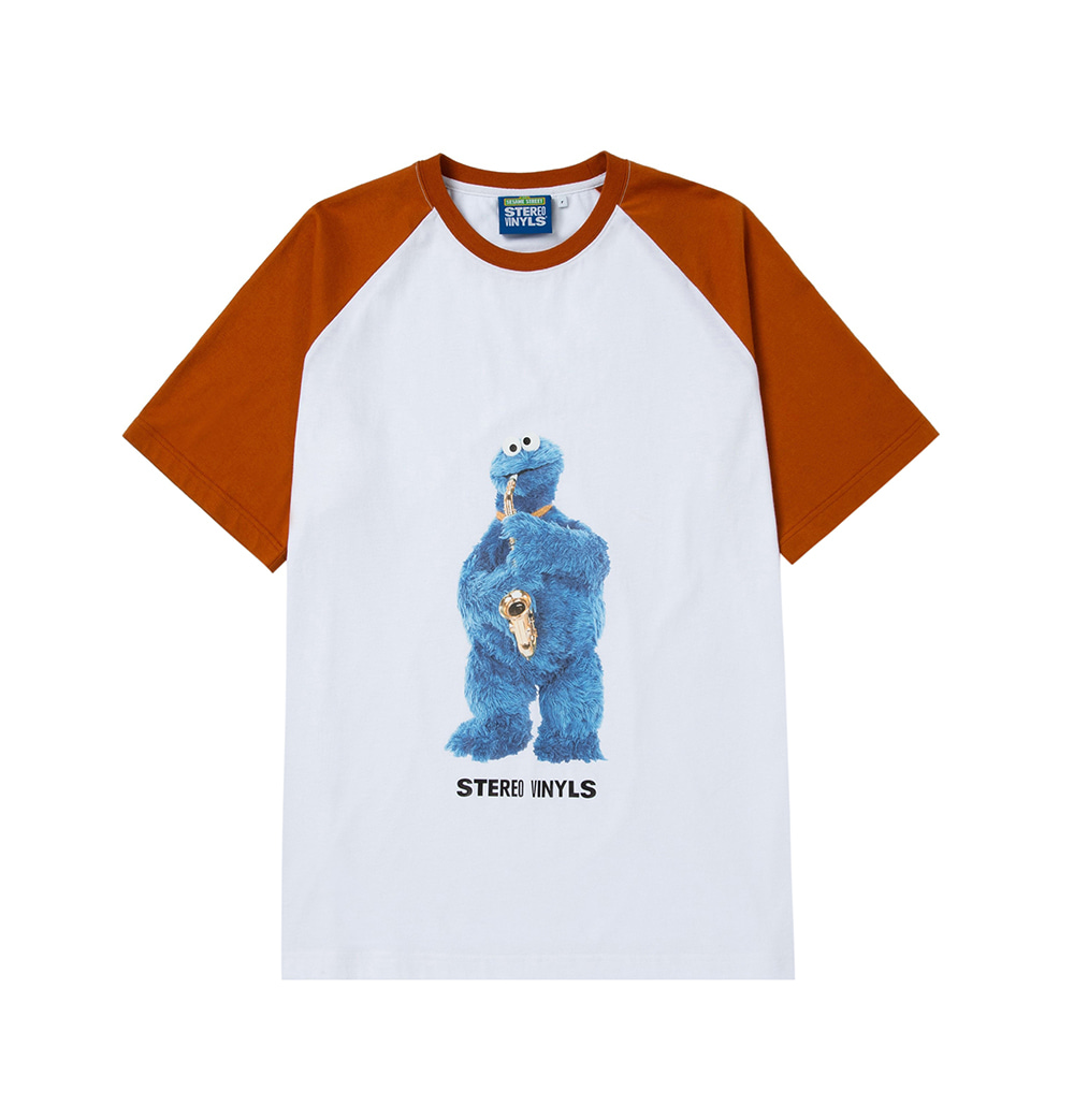 [SS20 SV X Sesame Street] Raglan T-Shirts(Brown) STEREO-SHOP