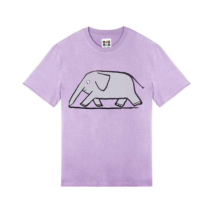 [SS18 NOUNOU] Elephant T-Shirts(Lavender) STEREO-SHOP