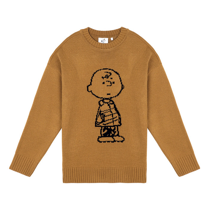 [FW18 Peanuts] Pullover Knit(Beige) STEREO-SHOP