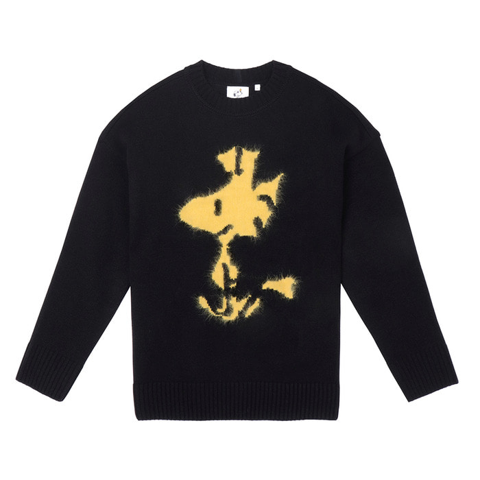 [FW18 Peanuts] Woodstock Pullover Knit(Black) STEREO-SHOP