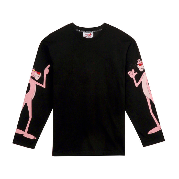 [FW18 Pink Panther] Print Long Sleeve(Black) STEREO-SHOP