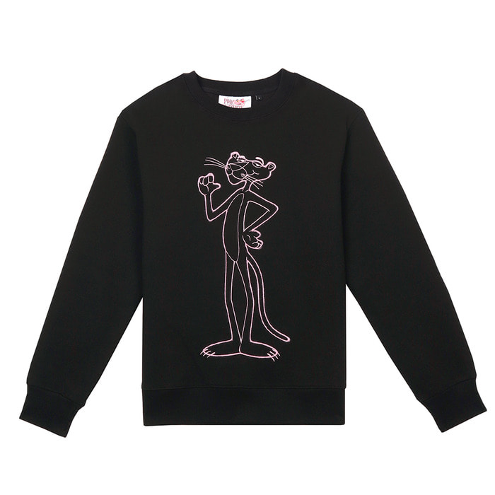 [FW18 Pink Panther] String Sweatshirts(Black) STEREO-SHOP