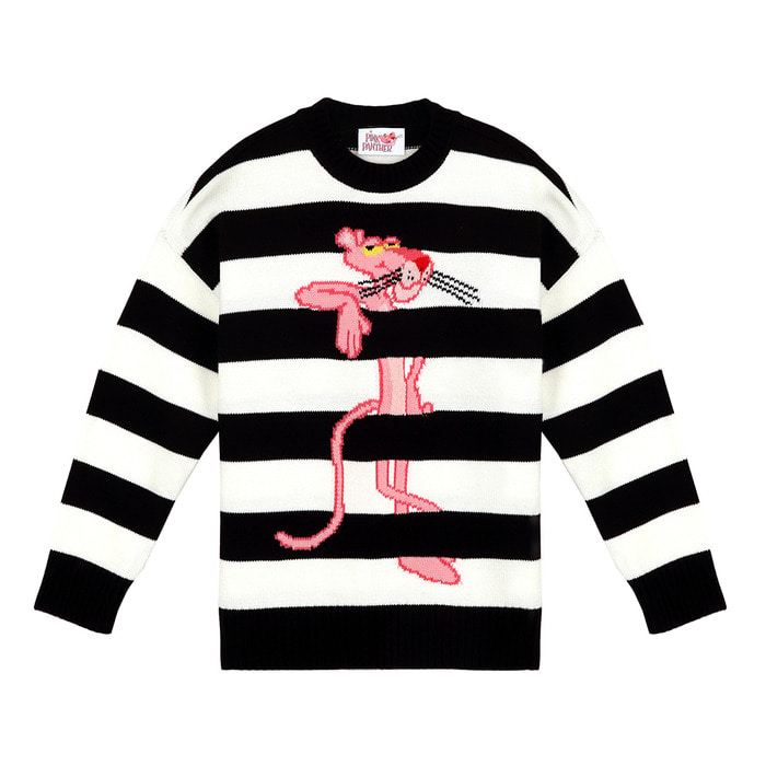 [FW18 Pink Panther] Stripe Knit(Black) STEREO-SHOP