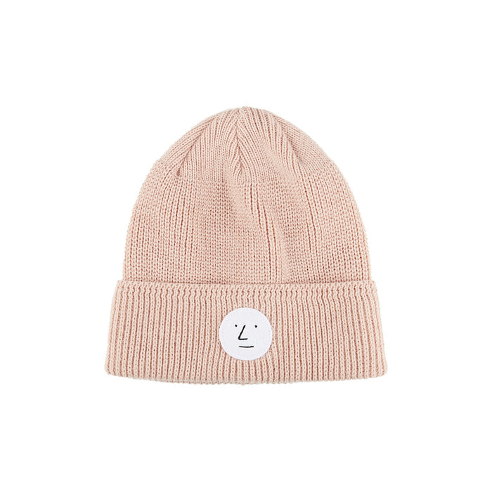 [FW18 NOUNOU] Onepoint Beanie(Pink) STEREO-SHOP