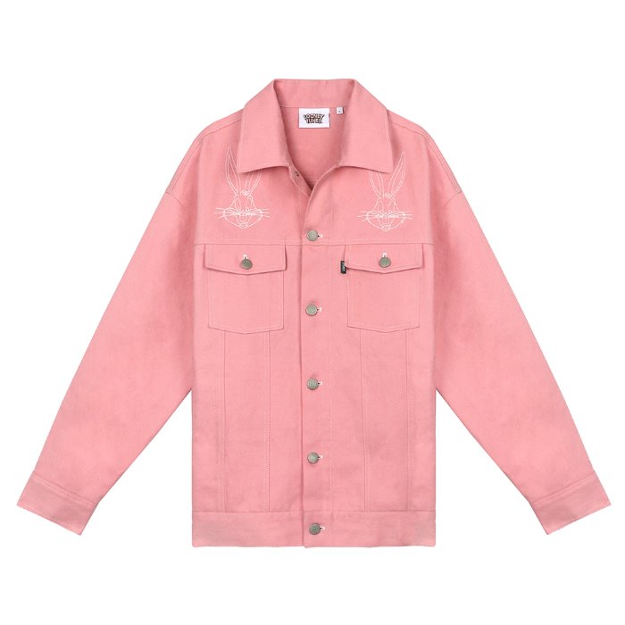 [SS19 STEREO X LOONEY TUNES] Denim Trucker Jacket(Pink) STEREO-SHOP