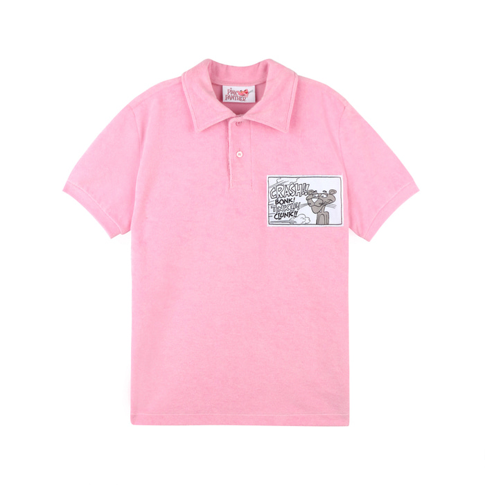 [SS19 Pink Panther] Towel Fabric Collar Shirts(Pink) STEREO-SHOP