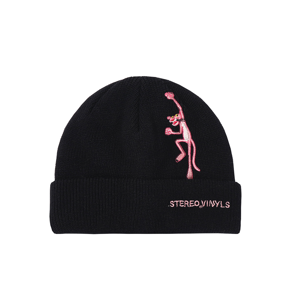 [FW19 Pink Panther] Jumping PP Beanie(Black) STEREO-SHOP