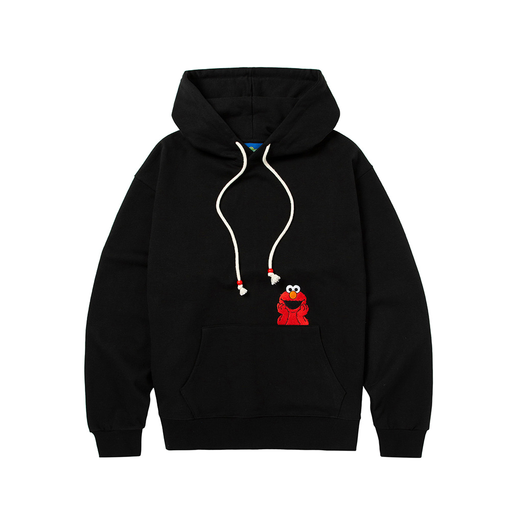 [SS20 SV X Sesame Street] Embroidered Hoodie(Black) STEREO-SHOP